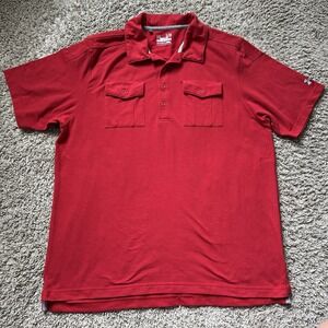 Under Armour Double Pocket Polo Shirt Mens XL‎ Red